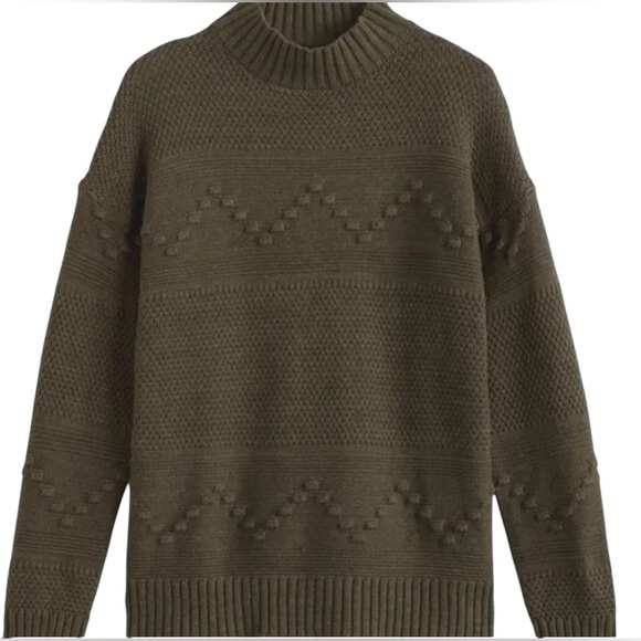 Pink Clover Sweaters - NWT Pink Clover Dark Olive Knitted Gabriel Mock Turtleneck sweater Large